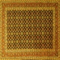 thumbnail image 1 of Ahgly Company Machine Washable Indoor Square Persian Yellow Traditional Area Rugs, 8' Square, 1 of 4