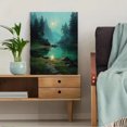 thumbnail image 5 of Moody Moon Antique Forest Landscape Canvas Print, Dark Academia Rustic Vintage Nature Wall Decor, 5 of 8