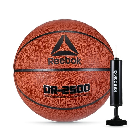 Reebok Size 6 Basketball with inflatable Pump – Durable Rubber Basketball for Indoor & Outdoor Play, Orange – Official Size 6 Basketball for Adults and Teens