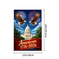 thumbnail image 4 of Amhnf American Eagle Fireworks Capitol Building 1776 2026 Independence Day Flag For Home Outdoor Garden Yard Decor 12x18 inch, 4 of 5