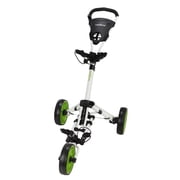 Caddymatic Golf X-Lite One-Click Folding Pull/Push Golf Cart White/Green