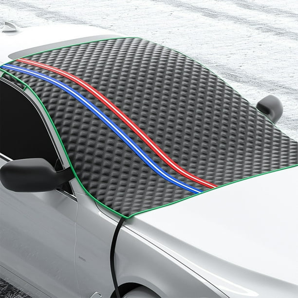 Cubierta para Parabrisas, Protector contra Hielo, Guarda Nieve, con Tiras Reflectantes, Para Todo Clima, 168 x 104 cm, para Protección del Parabrisas del Coche