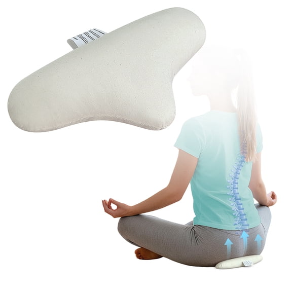 Meditation Cushion - Floor Pillows for Adults Sitting, Yoga Bolster,Portable Ergonomics Tailbone Support Mat Meditation Floor Pad with 100% Organic Cotton Cover & Polyester Cotton Fill