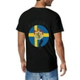 thumbnail image 3 of T-shirt Sweden Flag  Soft Cotton Adult Heat-Transfer Graphic T-Shirt - 180g Breathable Fabric, Unisex Summer Casual Wear with Durable Heat-Printed Design, 3 of 10