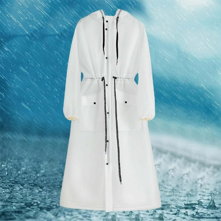Plus Size Rain Coats with Hoods Women s Long Raincoat Adult Full Body Rain Gear For Cycling Heavy Rain Poncho Hiking Apparel Camping Rain