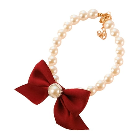 StarBay Adjustable Cat Necklace Bright Color  Lobster Clasp Design  Allergy Free  Easy-Wearing Resin Pearl Pet Jewelry