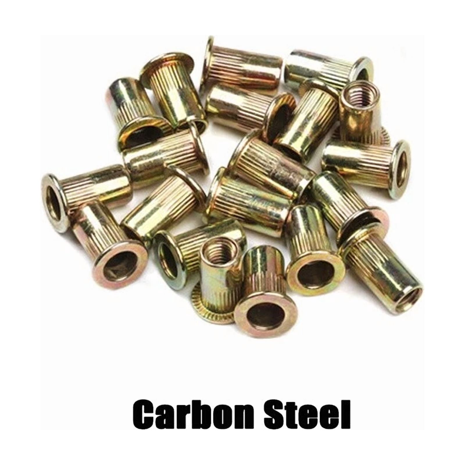 CIRCLE- 300 Pcs Zinc Steel Rivet Nut Kit Rivnut Nutsert Assort 150Pcs Metric+150Pcs Sae