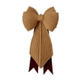 thumbnail image 2 of FeiBiQiuBi Woven Christmas Bow Ornament, Resin Bow Shaped Natural Rattan Tabletop Decor for Outdoor Indoor Decoration, 2 of 7