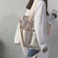 thumbnail image 2 of Minnieouse Bolsa de lona impermeable, bandolera, organizador de botellas de agua, con colgante de estilo japonés, bolso de un solo hombro Envolturas para manijas de equipaje Beige, 2 of 6