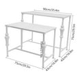 thumbnail image 6 of ToppiJoy Set of 2 Industrial Retail Display Tables, Standing Clothing Shoes Display Rack for Retail Store, Hotel, office (White), 6 of 16