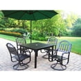 thumbnail image 3 of Oakland Living Rochester 40 x 40 in. Swivel Patio Dining Set with Cantilever Umbrella, 3 of 3