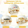 thumbnail image 6 of Gymax Children Kids Table Chairs Set With Storage Boxes Blackboard Whiteboard Drawing, 6 of 10