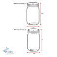 thumbnail image 5 of 25 Units Acrylic Keychains Mason Jar Soto 1/8" Thick – Clear or Solid Color – (Size 2.5") Made in USA, 5 of 5