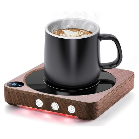 MQUPIN Mug Warmer, Coffee Cup Warmer for Desk with Temperature Display, 2-12H Auto Shut-off, Intelligent Candle Warmer - Keep Drinks at Best Flavor