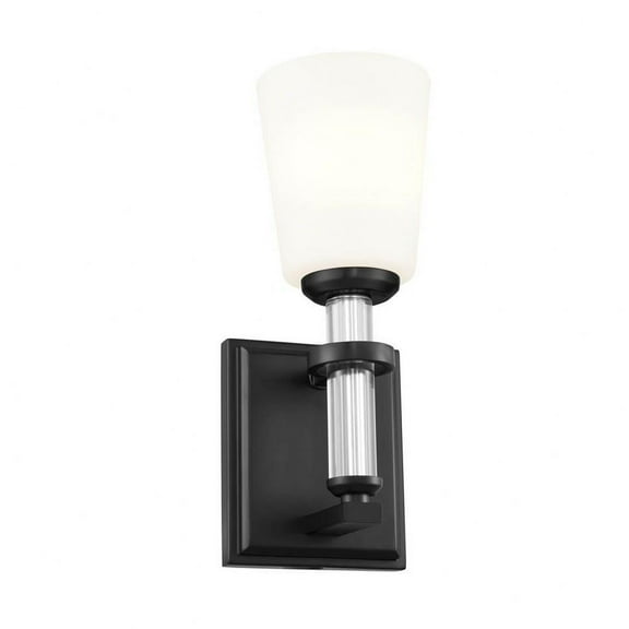 1 Light Wall Sconce in Traditional Style-12.5 inches Tall and 5 inches Wide-Black Finish Bailey Street Home 147-Bel-4964872
