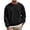 Black, variant on Men s Crew Neck Sweatshirt Cropped Loose Drop Shoulder Elastic Waist for Casual Daily Work Outdoor Comfort