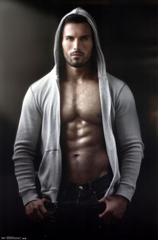 poster print oversized hoodie