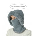 thumbnail image 2 of Women Fashion Warmer Multipurpose Plush Knitted Hat Ears Protection Cap Beanie Cap Face Cover Neck Caps BLACK, 2 of 8