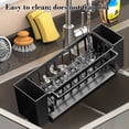 thumbnail image 4 of karymi Multifunctional Kitchen Rack, Sink-Side Storage Rack Countertop Sponge Rack, Plastic, 12.01x4.33x3.54in, Drainage Holes, Space-Saving Living Room Decor, 4 of 6