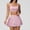 Pink, variant on PISONIC 2 Piece Tennis Dresses for Women High Waisted Pleated Skirt Sets Workout Sports Bra Golf Outfits