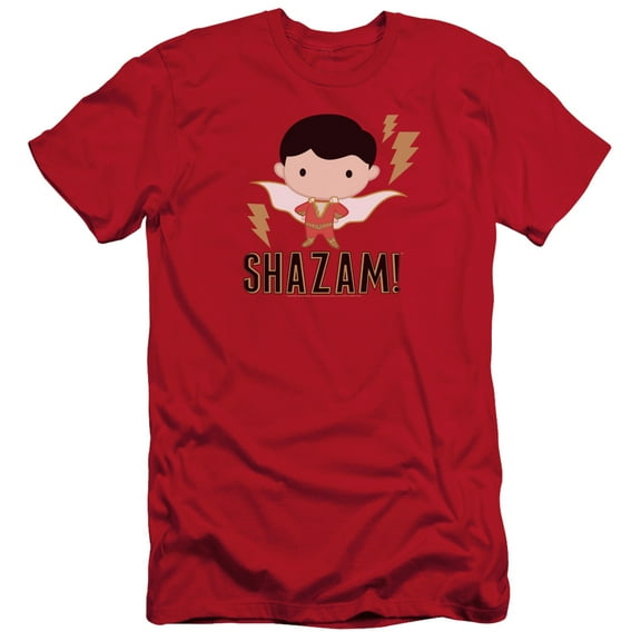 Shazam Movie Shazam Chibi Adult 30/1 T-Shirt Red
