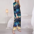 thumbnail image 3 of Lsque Sunshine Underwater Sand Turtle Pattern Long Sleeve Pajama Set for Women - Soft 2-Piece Sleepwear and Loungewear Set with Pockets, Comfy Nightwear-X-Large, 3 of 7