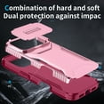thumbnail image 4 of Compatible with iPhone 17 Pro Phone Case,With Sliding Camera Cover,2-in-1 Heavy Duty Design,Rugged Non-Slip Shockproof Anti-Scratch Protection Anti-fall Durable Phone Case,Pink, 4 of 7