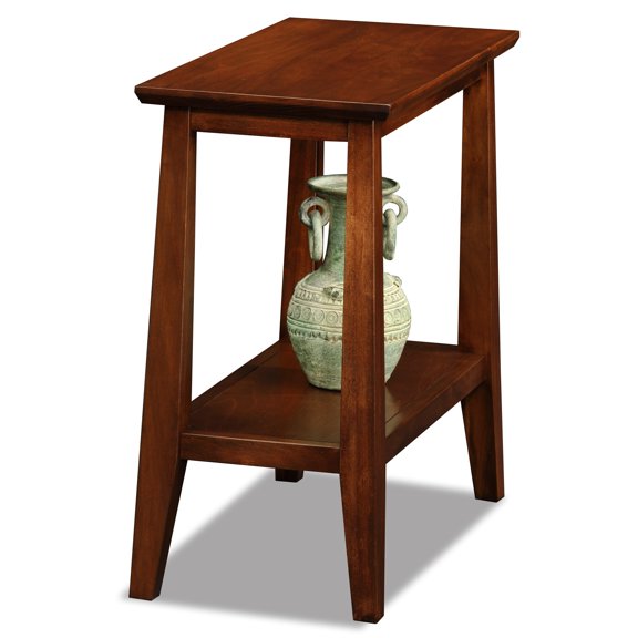 Leick Home 10405 Delton Narrow End Table with Shelf, Sienna
