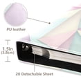 thumbnail image 2 of FORMRS 3 Ring Photo Album 4"x6" Self Adhesive Large Capacity PU Leather Cover, Purple Geometric, 2 of 6
