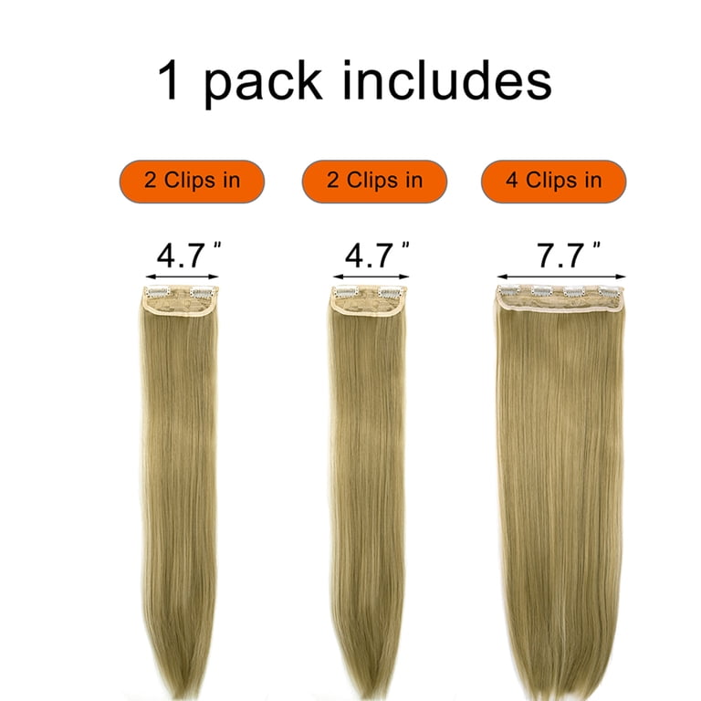 Thick Wavy Clip-In Hair Extensions – 5 Clips, 3/4 Full Head, Synthetic & Remy-Look – USA Stock