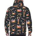 thumbnail image 7 of Pofeuu Various Crustaceans Print Mens Casual Hooded Collar Drawstring Hoodies Pullover Sweatshirts Casual Long Sleeve Shirts-3X-Large, 7 of 7
