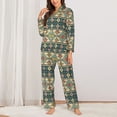 thumbnail image 2 of Sikiie Traditional Tribal Aztec1 Women's Long-Sleeve Shirt and Full-Length Bottom Pajama Set (s-xxl)-X-Large, 2 of 7