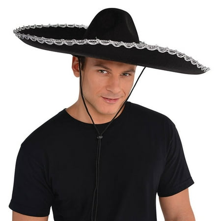 Day of the Dead Black Sombrero Adult Costume