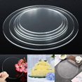 thumbnail image 2 of Practical Round Edge Cake Disk Non-stick Transparent Acrylic Cake Base Plate for Cakes Serving, 2 of 5