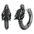 thumbnail image 5 of Stylish Dragon Hoop Earrings Stainless Steel Ear Studs for Men Women Hip Hop Punk Party Accessory Unisex Jewelry, 5 of 8
