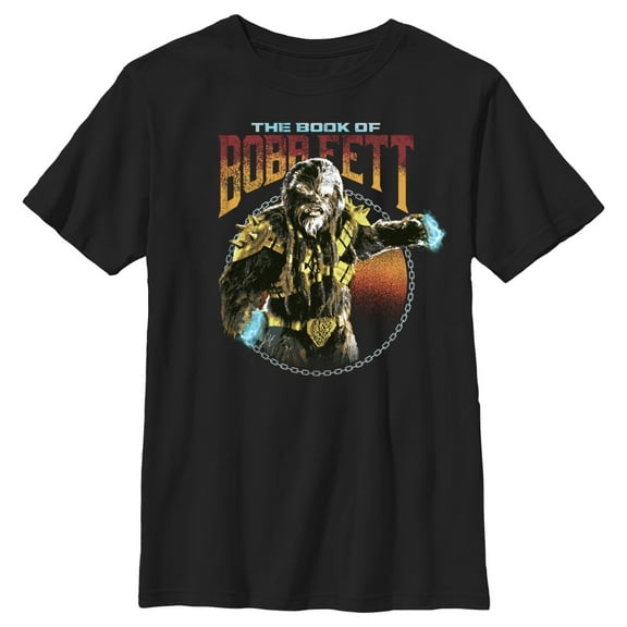 Boy's Star Wars: The Book of Boba Fett Black Krrsantan  Graphic Tee Black Large