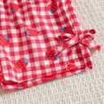 thumbnail image 5 of KPOPLK Toddler Girl Clothes Baby Girl 12 M 2T 3T Summer Outfits Ruffle Sleeveless Shirts Tops Shorts Set for Girl Clothing(9-12 Months,Red), 5 of 6