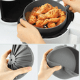 thumbnail image 5 of 2 Pack, Silicone Air Fryer Liners, Reusable Basket Mat & Baking Tray, Oven Safe Silicone Pot for Air Fryers & Accessories ( 6.2 in & 7.5 in ), 5 of 11