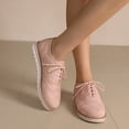 thumbnail image 5 of YLYL Women's Suede Oxford Shoes Lace up Round Toe Comfortable Casual Business Dress Shoes, 5 of 9