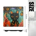 thumbnail image 2 of High Precision Body Weight Scale Smart Bathroom Scales with Large LCD Display(400lbs),Decorative for Bedroom-Black Cat Surrounded By Flames With Flowers, 2 of 4