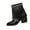 Black, variant on Willtoo Women's Tassel Cowboy Cowgirl Boots with Studded Dress Ankle Booties Fringe Chunky Heel Western Boots Black