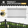 thumbnail image 3 of Fencer Wire Pack of 5 Heavy Duty Flat Top Fence Barrier Panel, 4FT Height X 8FT Width Anti-Rust Metal Fencing Panel, 2” Diameter Steel Outdoor Decorative Garden Fence Panel for Yard, Pool, Patio, 3 of 9