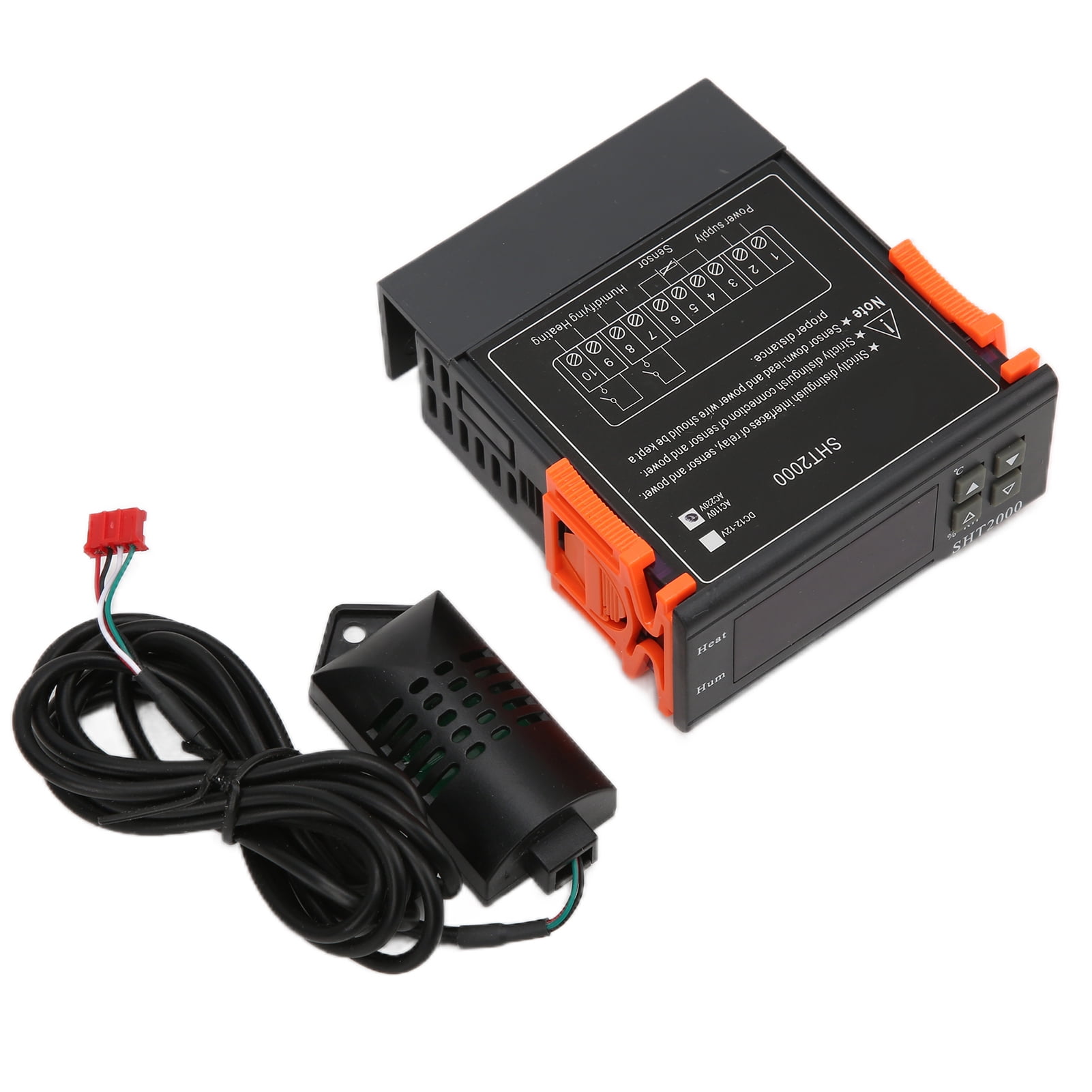 Temperature Controller 2 in 1 Temperature and Humidity Controller for Incubation Greenhouse 110‑220V
