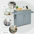 thumbnail image 6 of Kepooman Kitchen Island Cart, Serving Utility Carts,Rolling Kitchen Island Cart with Towel and Spice Rack-Gray, 6 of 10