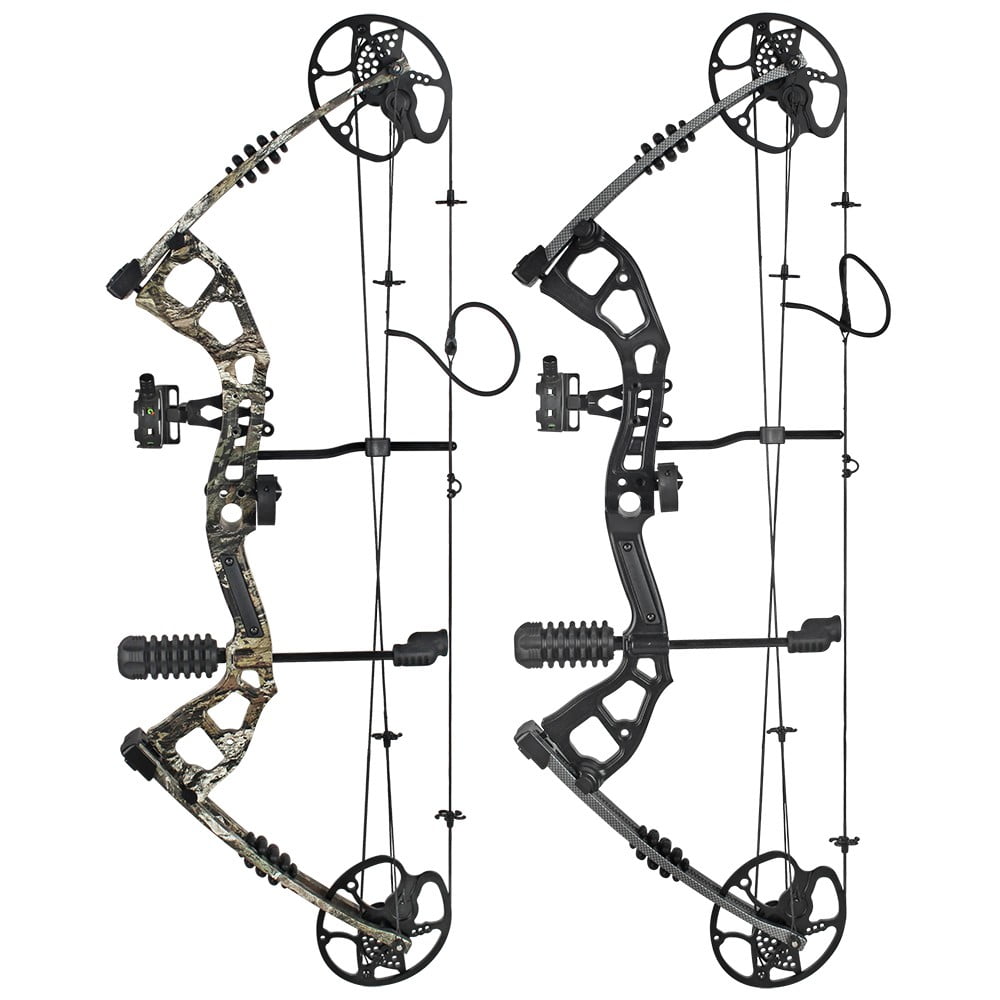 0-70lbs Compound Bow Set Carbon Arrows Bag 325fps Adult Hunting Archery Shooting