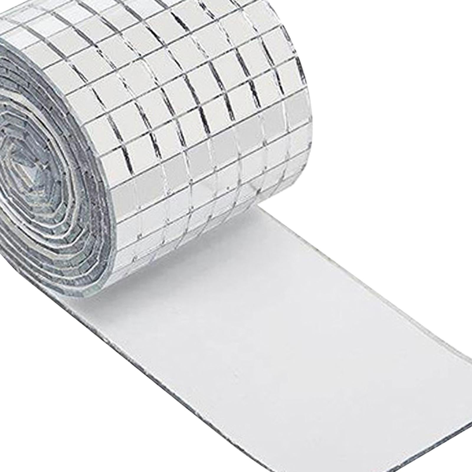 S SERENABLE 4xSquare Glass Mosaic Tiles Mirror Mosaic for Living Room Bedroom Disco Ball