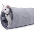 thumbnail image 3 of Cat Tunnel Suede Foldable Raschel Tunnel for Cats, Puppies, Diameter: 30 Cm, Length: 67 Cm, 3 of 6