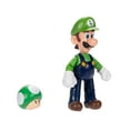thumbnail image 5 of World of Nintendo Super Mario Luigi 4 inch Articulated Action Figure with Green Mushroom Accessory, 5 of 9