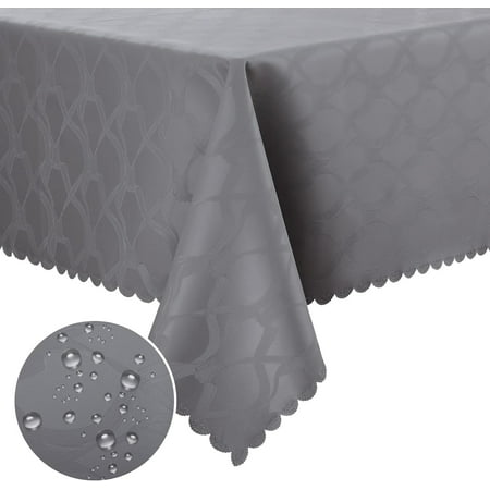 

Rectangle Vinyl Tablecloth 100% Waterproof Heavy Duty Table Cloth for Rectangle Tables Wipeable Table Cover for Kitchen Dinner Party (Grey 60 x 120) Grey 60 x 120