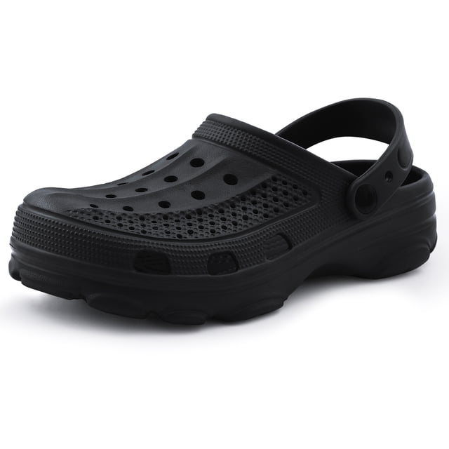 Zuecos de moda para hombre, zapatos de jardín con agujeros ligeros de EVA, sandalias de playa para exteriores para hombre, zapatos de baño para el hogar, chanclas casuales unisex